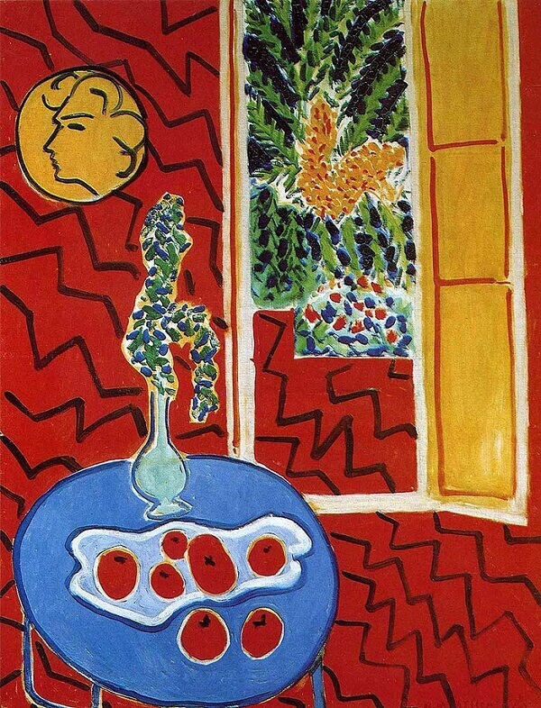 Red Interior, Still Life on a Blue Table, 1947 by Henri Matisse